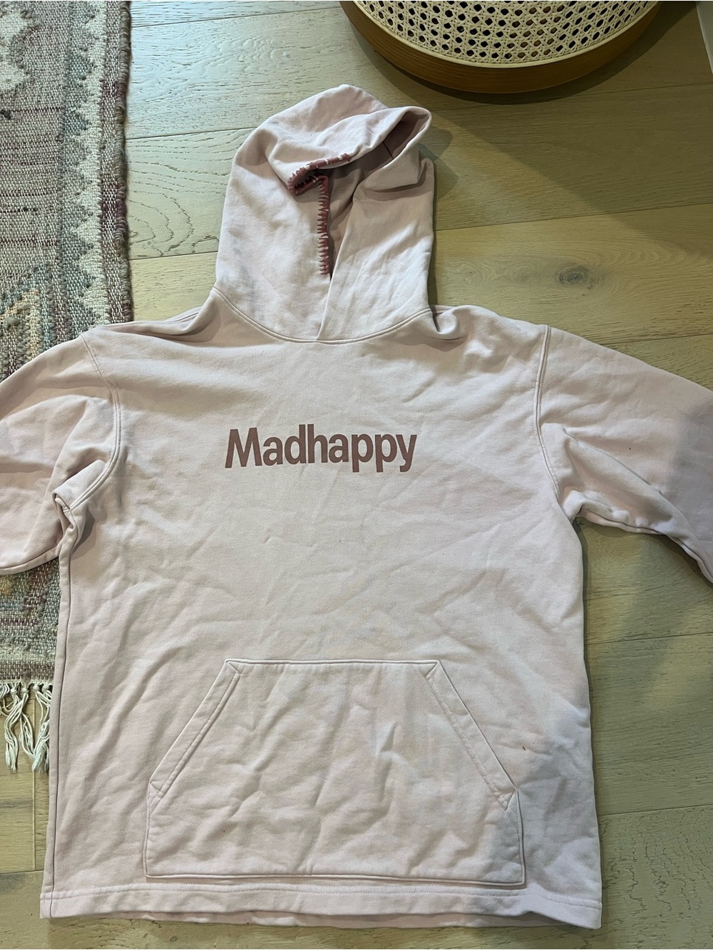 Madhappy Pale Pink Hoodie with Rose Logo